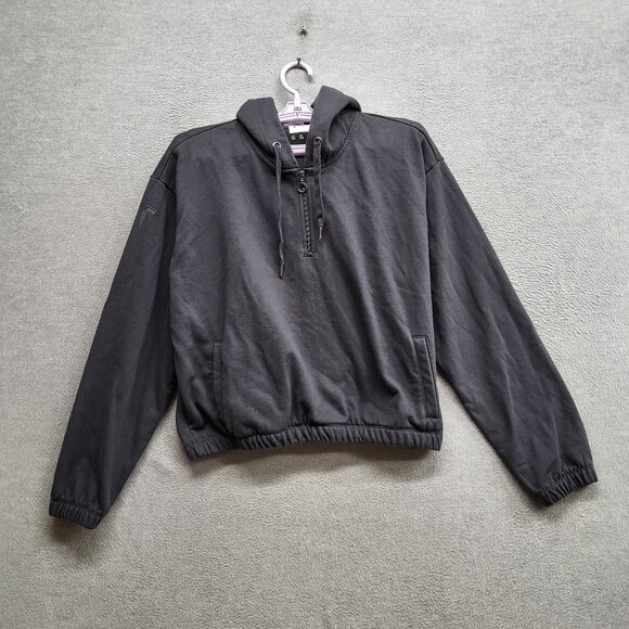 Tesla Women Hoodie Large Gray‎ Cropped Pullover - Picture 1 of 9